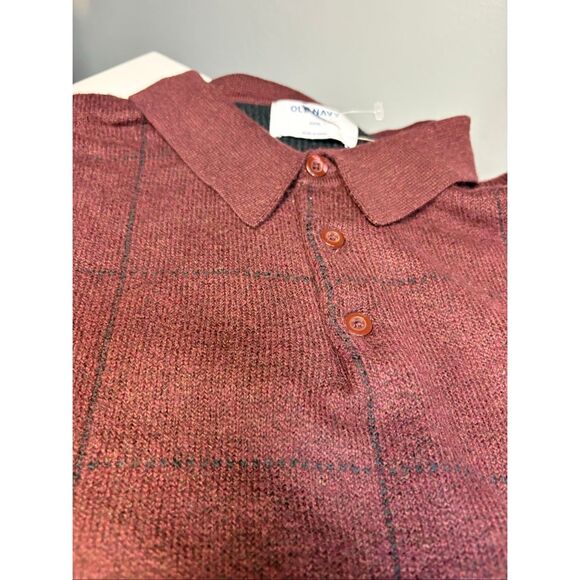Old Navy Maroon Knit Polo Sweater – Size XXXL - Picture 2 of 5